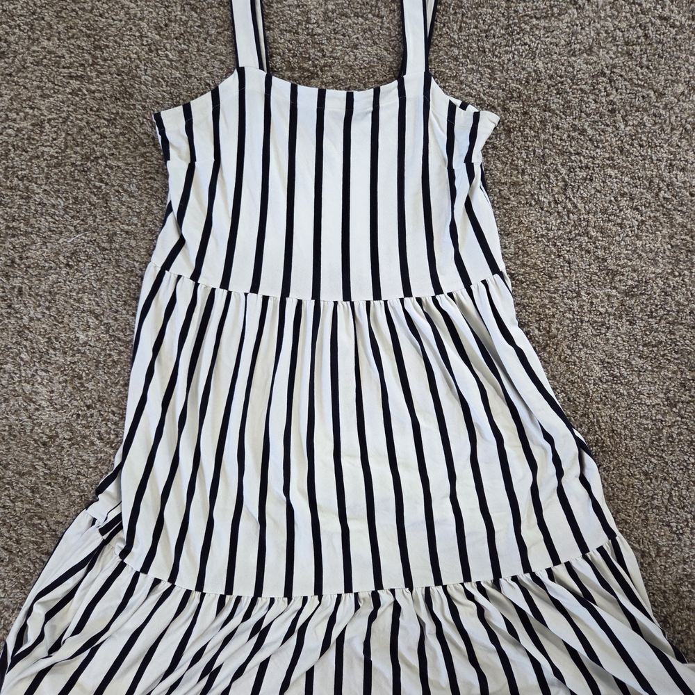 LOFT Navy and White Striped Top